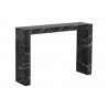 Axle Console Table - Marble Look - Black - Angled View