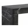 Axle Console Table - Marble Look - Black - Edge Close-Up - Axle Console Table - Marble Look - Black - Edge Close-Up