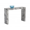 Axle Console Table - Marlble Look - Grey - Angled with Decor