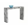 Axle Console Table - Marble Look - Grey - Angled with Decor - Axle Console Table - Marble Look - Grey - Angled with Decor