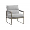 Sunpan David Lounge Chair In San Remo Winter Cloud / Antonio Charcoal - Angled