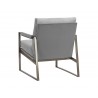 Sunpan David Lounge Chair In San Remo Winter Cloud / Antonio Charcoal - Back Angle