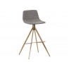 Andres Swivel Barstool - Belfast Koala Grey - Angled View