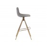 Andres Swivel Barstool - Belfast Koala Grey - Side Angle