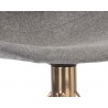 Andres Swivel Barstool - Belfast Koala Grey - Seat Close-up