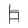 Seneca Counter Stool - Black - Polo Club Stone - Side Angle