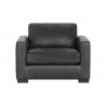Sunpan Baylor Armchair in Marseille Black Leather - Front