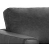 Sunpan Baylor Armchair in Marseille Black Leather - Seat Back