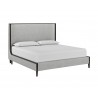 Sunpan Colette Bed In Brown And Belfast Heather Grey - Angled