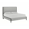 Sunpan Colette Bed In Brown And Belfast Heather Grey - Angled - Sunpan Colette Bed In Brown And Belfast Heather Grey - Angled
