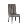 Heath Dining Chair - Marseille Concrete Leather - Angled View