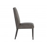 Heath Dining Chair - Marseille Concrete Leather - Side Angle