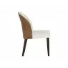 Gisele Dining Chair - Polo Club Muslin / Tobacco Tan - Side Angle - Gisele Dining Chair - Polo Club Muslin / Tobacco Tan - Side Angle