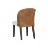 Gisele Dining Chair - Polo Club Muslin / Tobacco Tan - Back Angle