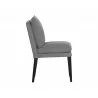Kansas Dining Chair - Belfast Koala Grey - Side Angle - Kansas Dining Chair - Belfast Koala Grey - Side Angle
