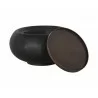 Zenzi End Table - Bravo Black - Top Opened - Zenzi End Table - Bravo Black - Top Opened