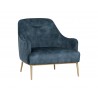 Sunpan Cameron Lounge Chair In Nono Petrol - Angled