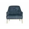 Sunpan Cameron Lounge Chair In Nono Petrol - Front - Sunpan Cameron Lounge Chair In Nono Petrol - Front