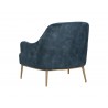 Sunpan Cameron Lounge Chair In Nono Petrol - Back Angled