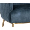 Sunpan Cameron Lounge Chair In Nono Petrol - Seat Close-up