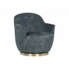 Sunpan Casey Swivel Lounge Chair In Nono Petrol - Angled View - Sunpan Casey Swivel Lounge Chair In Nono Petrol - Angled View