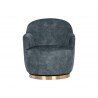 Sunpan Casey Swivel Lounge Chair In Nono Petrol - Front