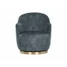 Sunpan Casey Swivel Lounge Chair In Nono Petrol - Front - Sunpan Casey Swivel Lounge Chair In Nono Petrol - Front