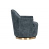 Sunpan Casey Swivel Lounge Chair In Nono Petrol - Side