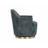 Sunpan Casey Swivel Lounge Chair In Nono Petrol - Side - Sunpan Casey Swivel Lounge Chair In Nono Petrol - Side