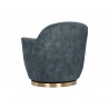 Sunpan Casey Swivel Lounge Chair In Nono Petrol - Back Angle