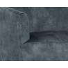 Sunpan Casey Swivel Lounge Chair In Nono Petrol - Seat Close-up