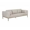 Sunpan Burr Sofa in Bali Bone Leather - Angled - Sunpan Burr Sofa in Bali Bone Leather - Angled