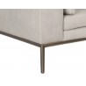 Sunpan Burr Sofa in Bali Bone Leather - Leg Close-up