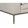 Sunpan Burr Sofa in Bali Bone Leather - Leg Close-up - Sunpan Burr Sofa in Bali Bone Leather - Leg Close-up