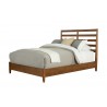Alpine Furniture Flynn Retro Full Bed With Slat Back Headboard in Acorn - Angled View
