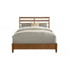 Alpine Furniture Flynn Retro Full Bed With Slat Back Headboard in Acorn - Front