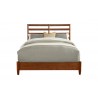 Alpine Furniture Flynn Retro Queen Bed in Acorn - Front View