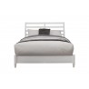 Alpine Furniture Flynn Retro Full Bed With Slat Back Headboard in White - Front View