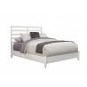 Alpine Furniture Flynn Retro Full Bed With Slat Back Headboard in White - Angled