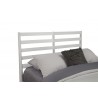 Alpine Furniture Flynn Retro Full Bed With Slat Back Headboard in White - Headboard Angled View