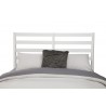Alpine Furniture Flynn Retro Full Bed With Slat Back Headboard in White - Headboard front
