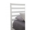 Alpine Furniture Flynn Retro Full Bed With Slat Back Headboard in White - Headboard Detail Close-up
