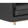 Sunpan Batavia Sofa in Vintage Black - Leg Close-up