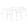 Sunpan Cole Desk - Dimensions
