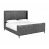Sunpan Chianti Bed - King - Overcast Grey - Front Side Angle - Sunpan Chianti Bed - King - Overcast Grey - Front Side Angle