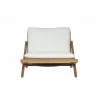 Sunpan Bari Lounge Chair in Natural And Regency White - Front - Sunpan Bari Lounge Chair in Natural And Regency White - Front