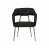 Kenny Dining Armchair - Bravo Black - Front View - Kenny Dining Armchair - Bravo Black - Front View