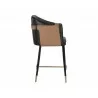 Carter Counter Stool - Napa Black / Napa Cognac - Side Angle - Carter Counter Stool - Napa Black / Napa Cognac - Side Angle