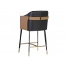 Carter Counter Stool - Napa Black / Napa Cognac - Back Angle