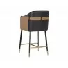 Carter Counter Stool - Napa Black / Napa Cognac - Back Angle - Carter Counter Stool - Napa Black / Napa Cognac - Back Angle